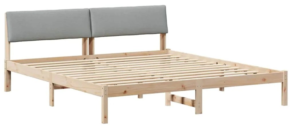 vidaXL Σκελετός Κρεβατιού Καφέ και ανοιχτό γκρι 200 x 200 cm