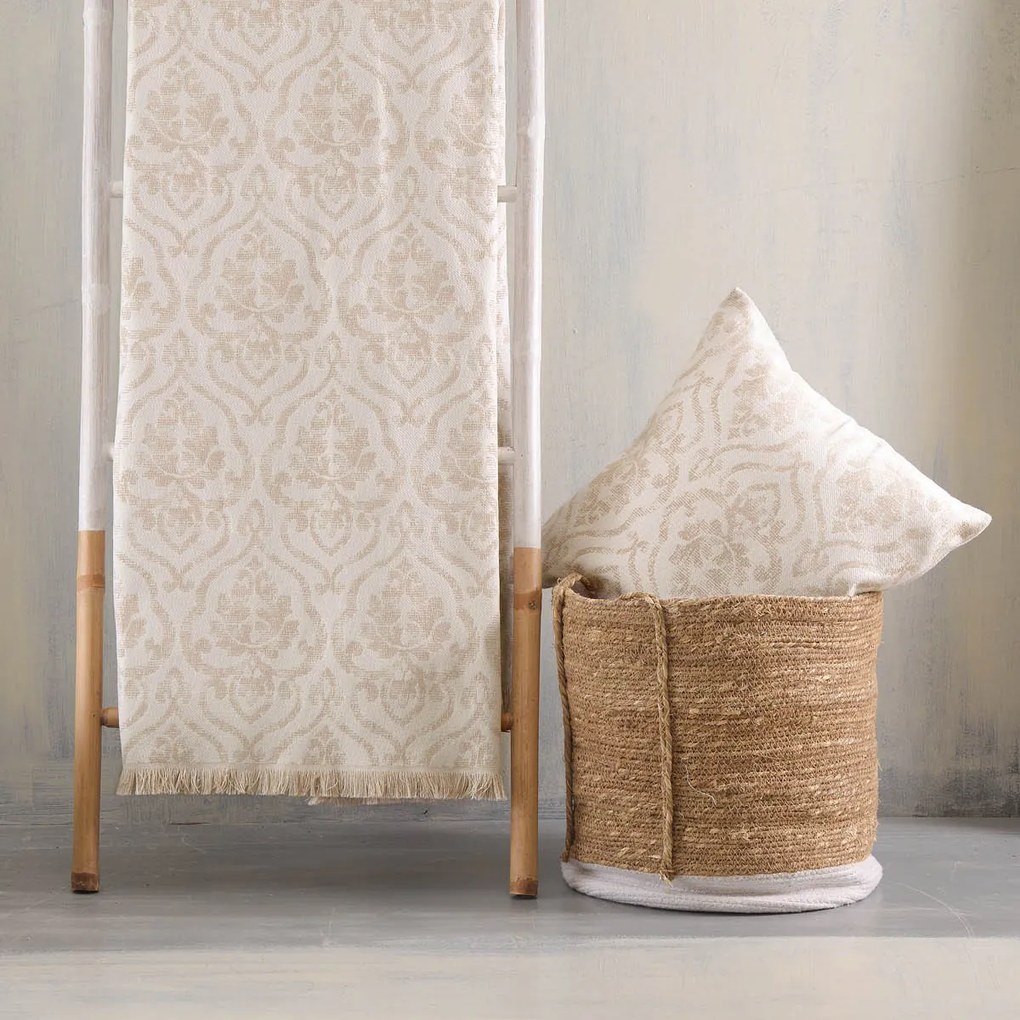 Ριχτάρι Καναπέ Τριθέσιου (180x280) Rythmos Medallion Εκρού-Μπεζ