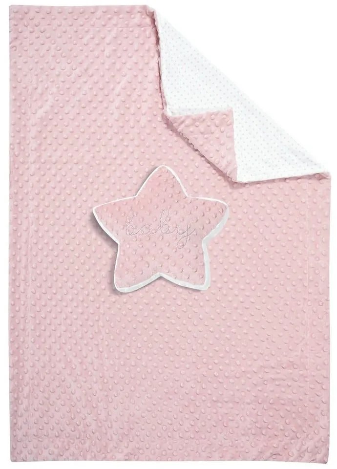 Κουβέρτα Βρεφική 8847 Fleece Pink-White Greenwich Polo Club Αγκαλιάς 75x100cm Πολυέστερ