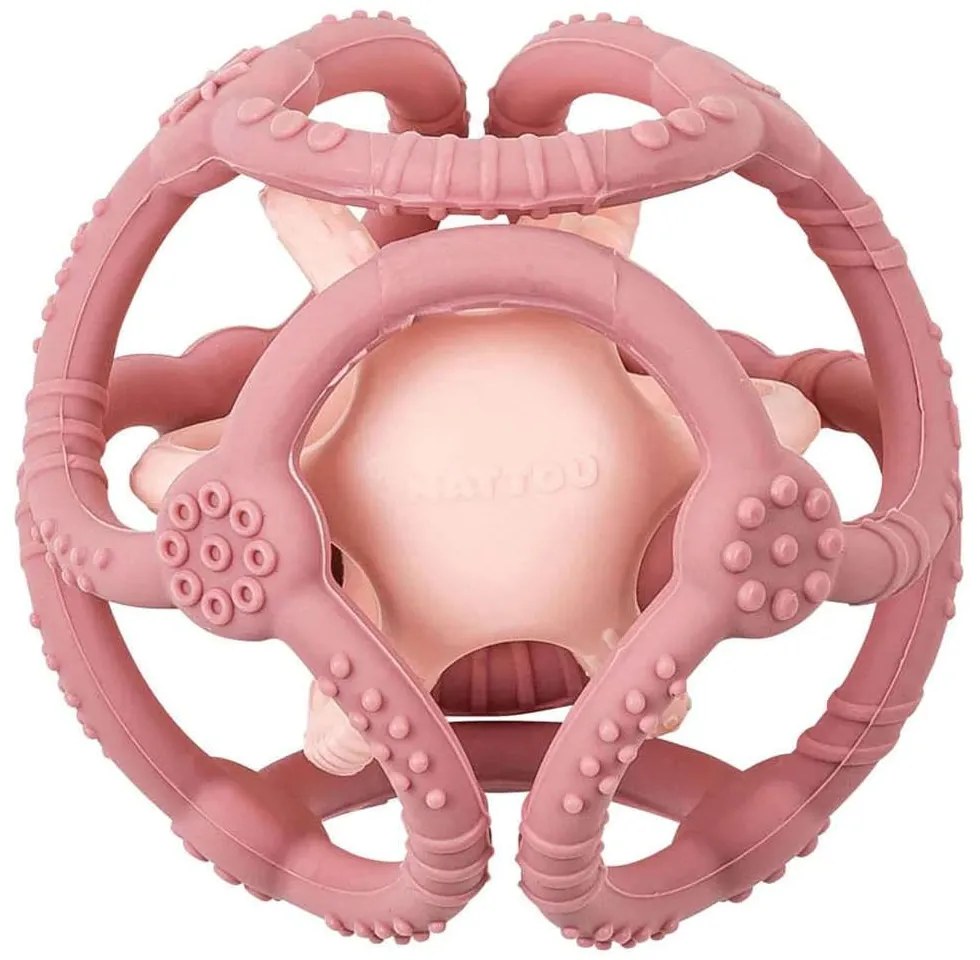 Μπάλες Μασητικά (Σετ 2Τμχ) N879071 10x10cm Σιλικόνη Light Pink Nattou Silicone