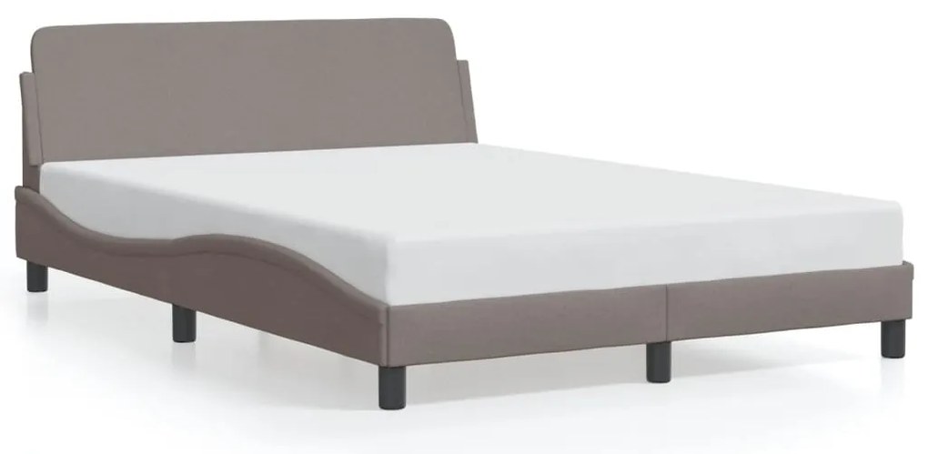 vidaXL Σκελετός Κρεβατιού Χωρίς Στρώμα Taupe 120x200 εκ. Υφασμάτινο