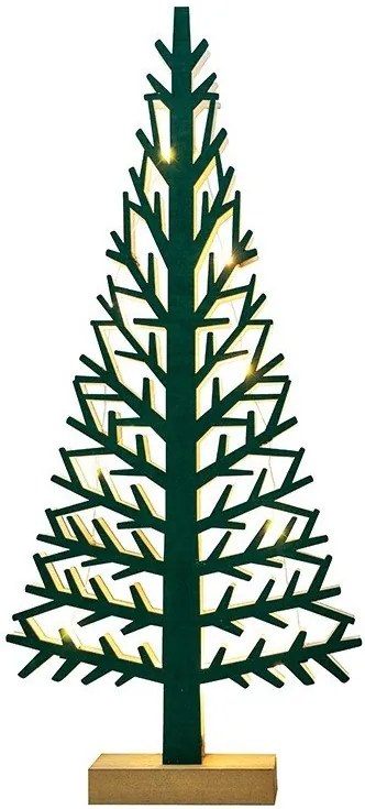 Διακοσμητικό LED Wooden big green Xmas tree (10) τεμάχια