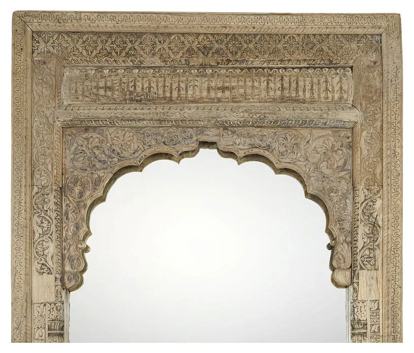 Τοίχο καθρέφτη Home ESPRIT Φυσικό 160 x 14,5 x 260 cm