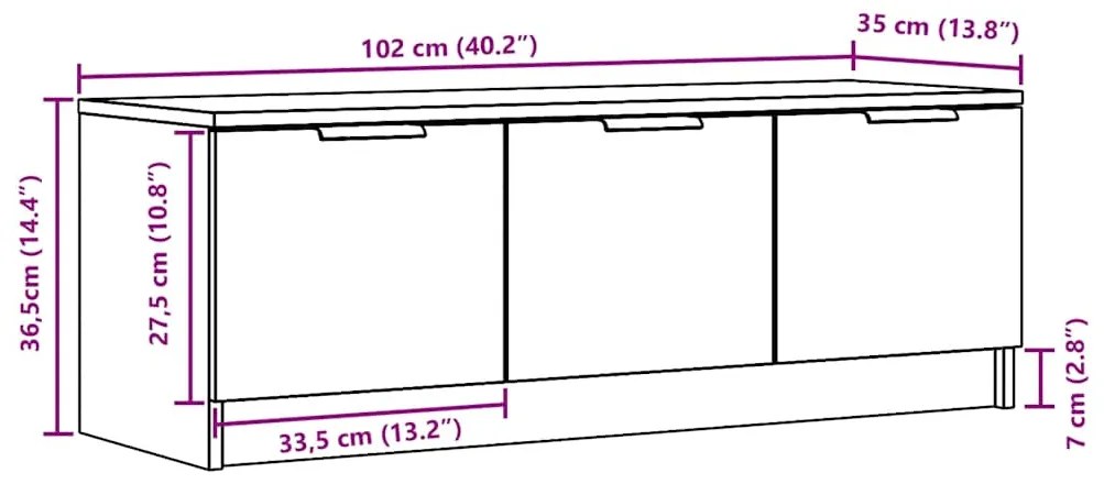 ΈΠΙΠΛΟ ΤΗΛΕΟΡΑΣΗΣ ΌΨΗ ΠΑΛΑΙΟΥ ΞΥΛΟΥ 102X35X36,5 ΕΚ. ΕΠΕΞ. ΞΥΛΟ 856947