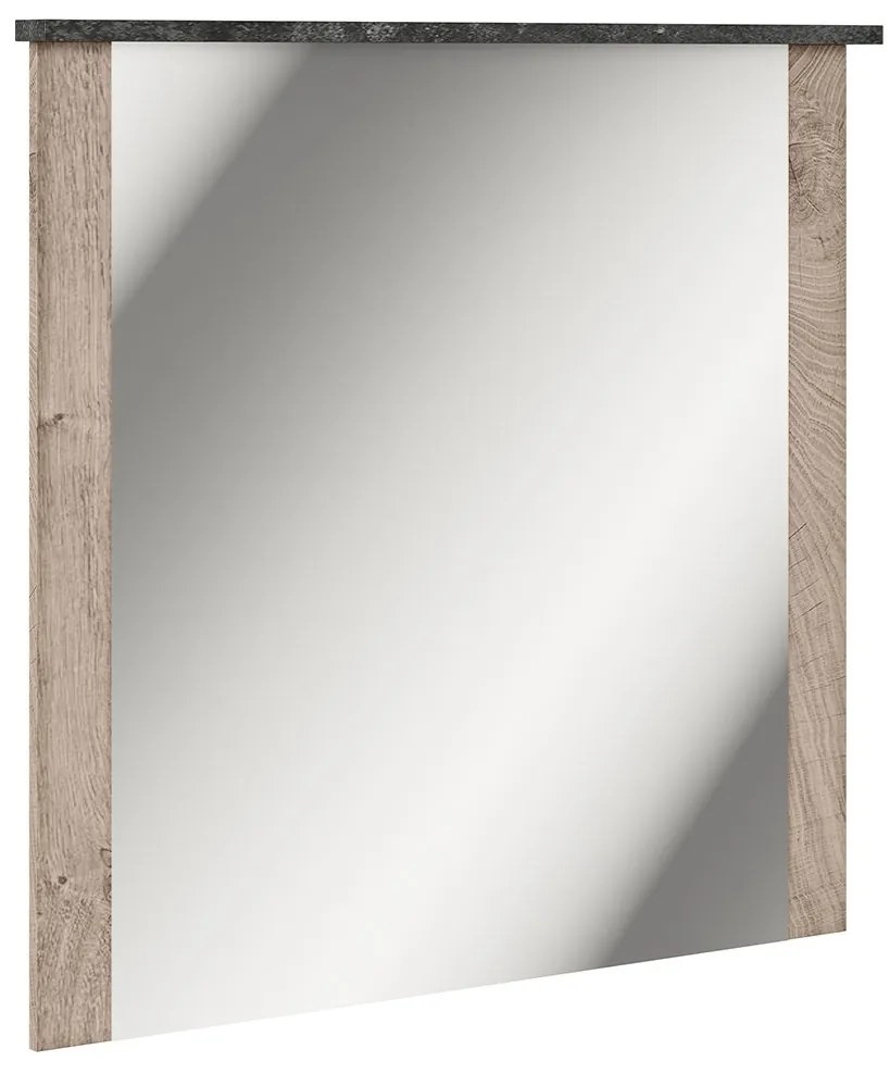 VINCENT Καθρέπτης Τοίχου με Oak Endgray Untreatad / Dark Concrete Ξύλινο Πλαίσιο 100x99.5cm
