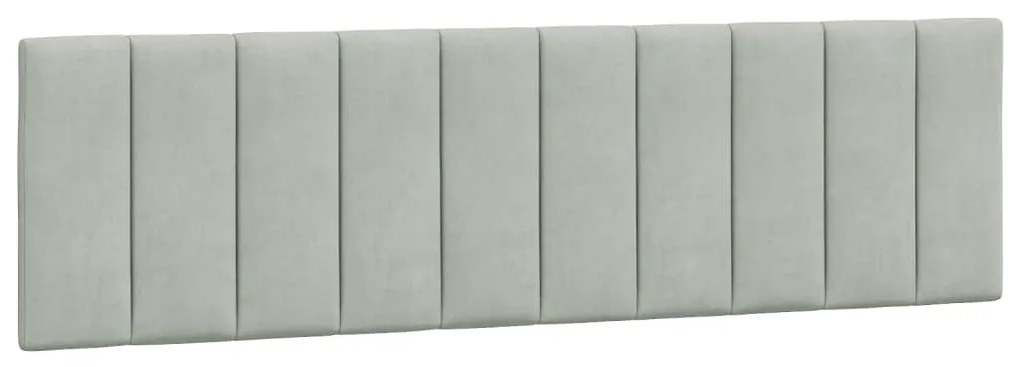 vidaXL Κρεβάτι με Στρώμα Ανοιχτό Γκρι 180x200 εκ. Βελούδινο