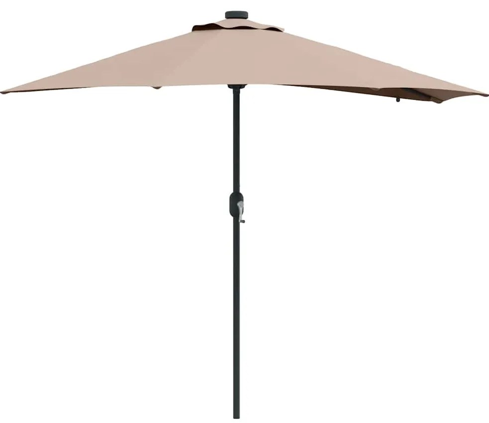 vidaXL Ομπρέλα Κήπου Taupe 294 x 150 x 223 εκ ύφασμα