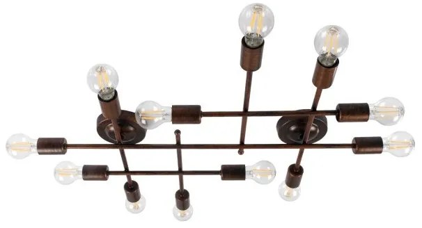 Φωτιστικό Οροφής Πολύφωτο Χάλκινο Πλέγμα PIPING 00668-1 Globostar-00668-1-Χάλκινο 00668-1