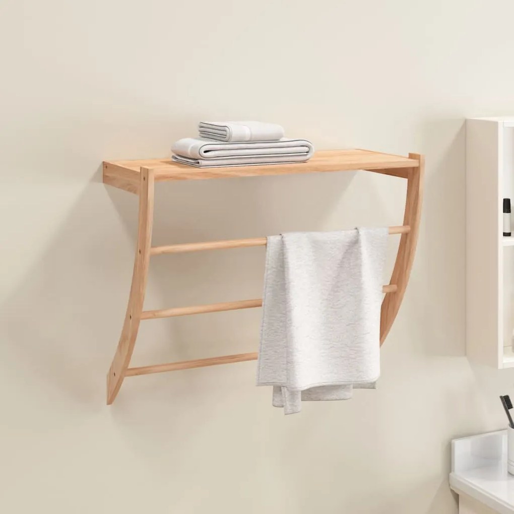 vidaXL Κρεμάστρα για Πετσέτες 60x25,5x49 εκ. από Μασίφ Ξύλο Καρυδιάς
