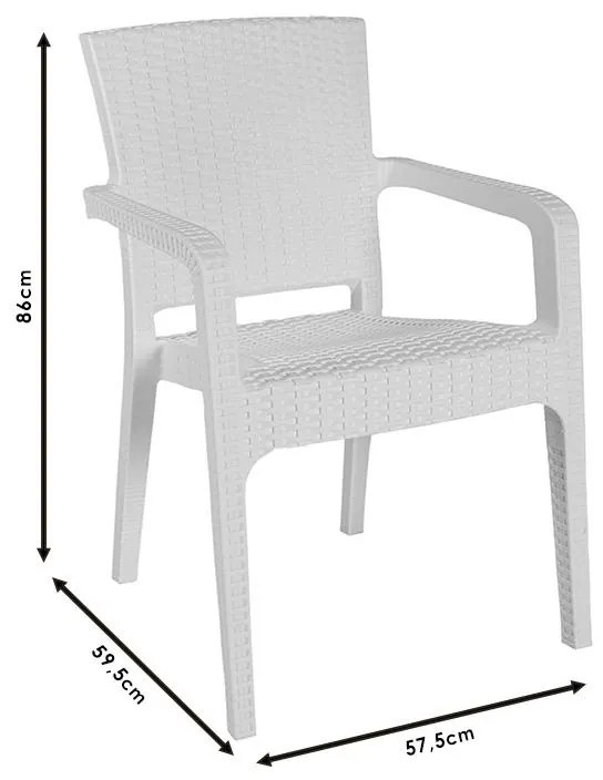 Καρέκλα - Πολυθρόνα Halcyon PP cappucino 57.5x59.5x86 εκ.
