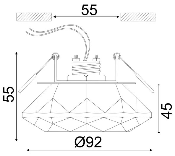 ΣΠΟΤ G4 ΚΡΥΣΤΑΛΛΟ ΣΤΡΟΓΓΥΛΟ MORIA - SD8016T4G4 - SD8016T4G4