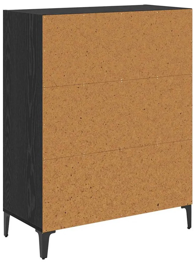 vidaXL Πλαϊνό γραφείο Μαύρη Οξυά 69,5 x 32,5 x 90 εκ