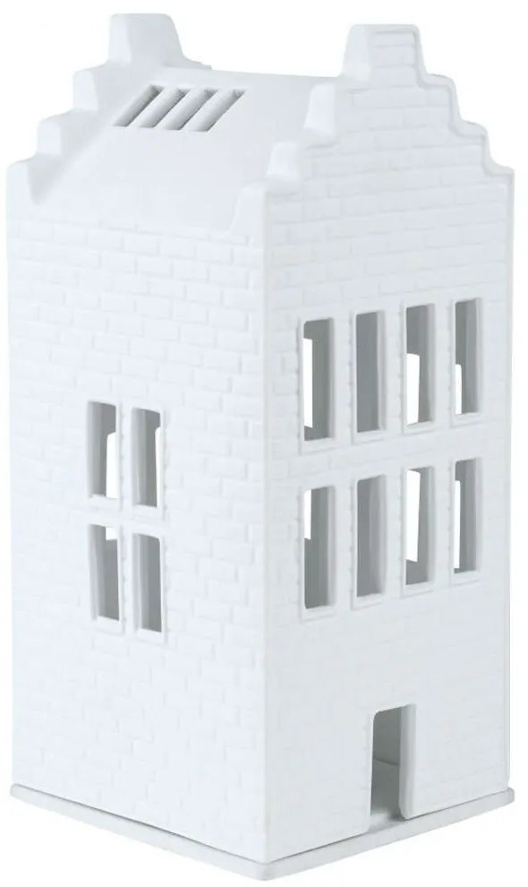 Κηροπήγιο Για Ρεσώ Brick House RD0090683 9x9,5x21cm White Raeder Πορσελάνη