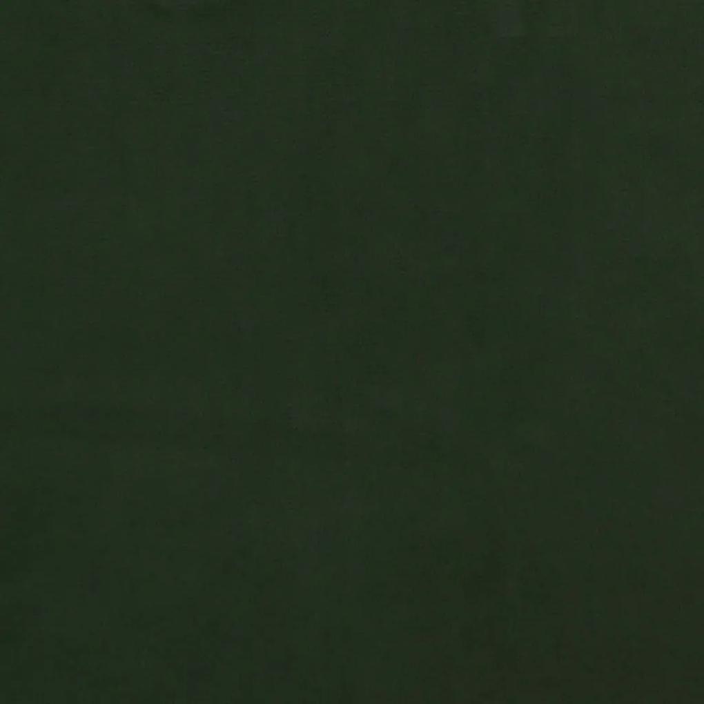 vidaXL Υποπόδιο Σκούρο Πράσινο 60x60x36 εκ. Βελούδινο