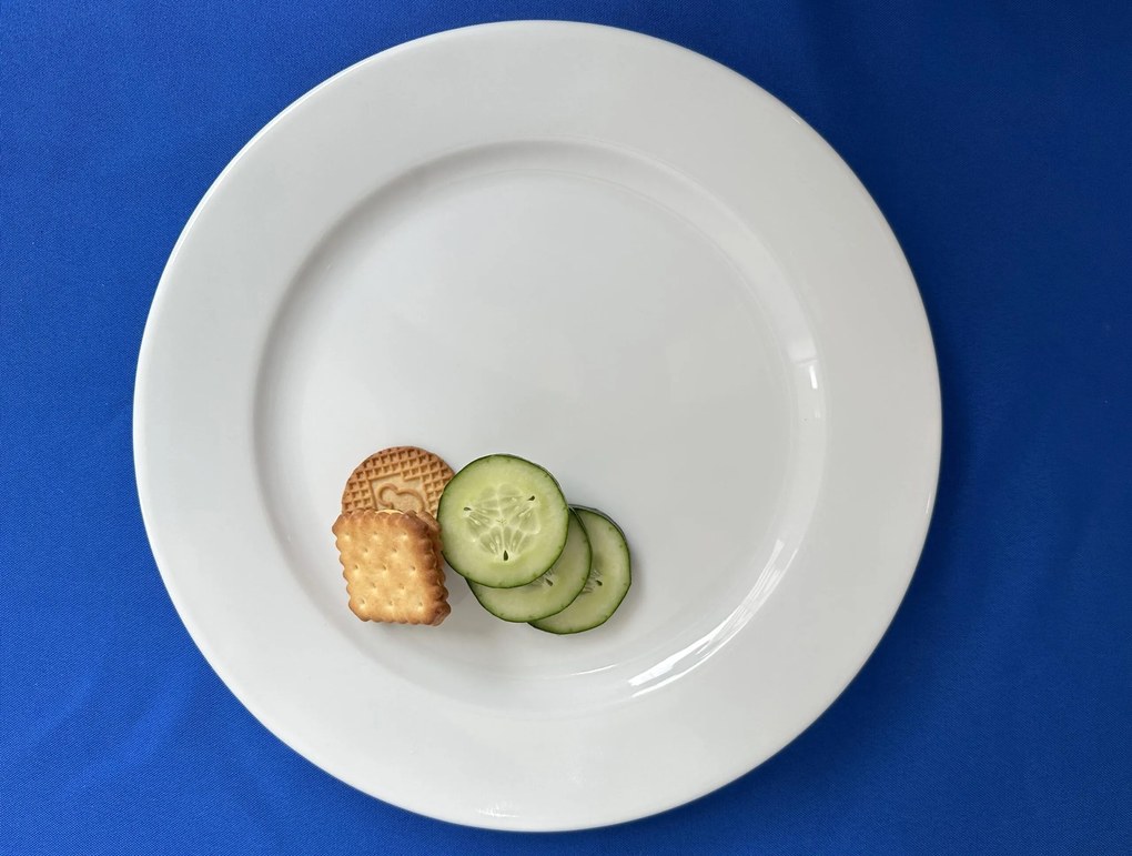 Πιάτο Ρηχό Φ24cm Λευκό Wide Rim - Oriana Ferelli® - 6 ΤΜΧ