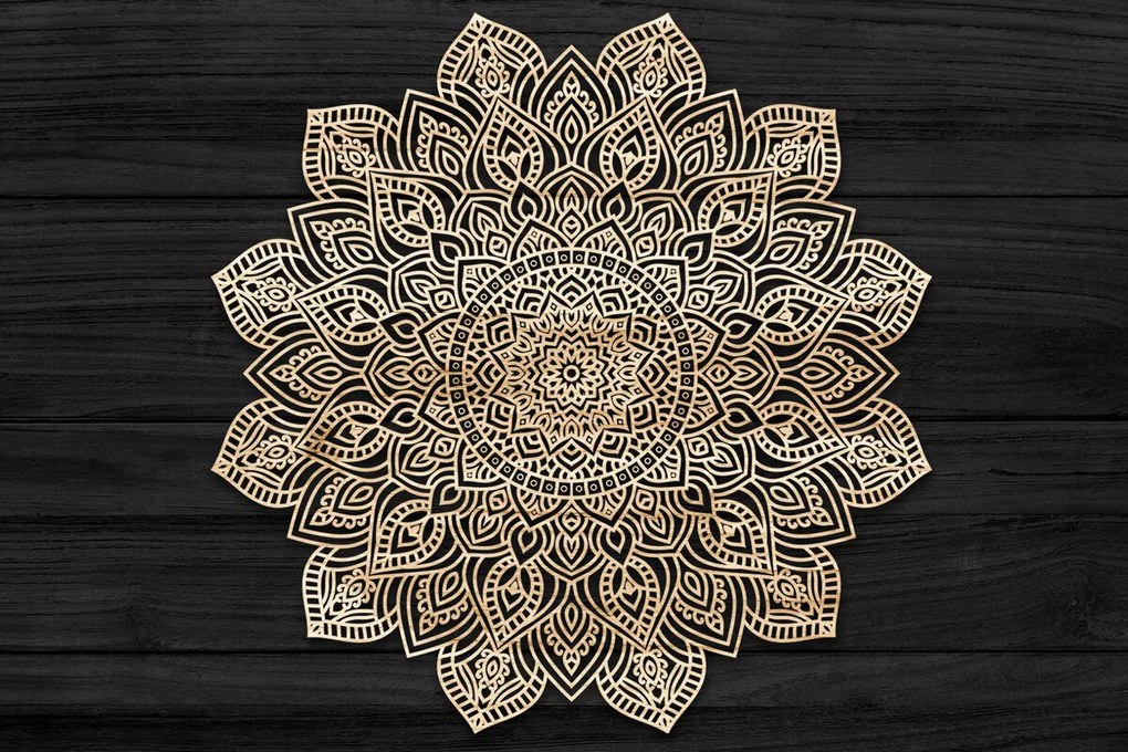 Intra απο ξύλο plywood 3mm-4mm πάχος Τρισδιάστατη Mandala Δίασταση 30x30 cm INTRAFABR-73486587