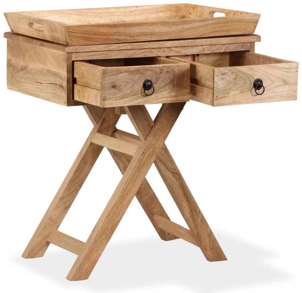 vidaXL Τραπέζι Βοηθητικό 65x40x76 εκ. από Μασίφ Ξύλο Μάνγκο