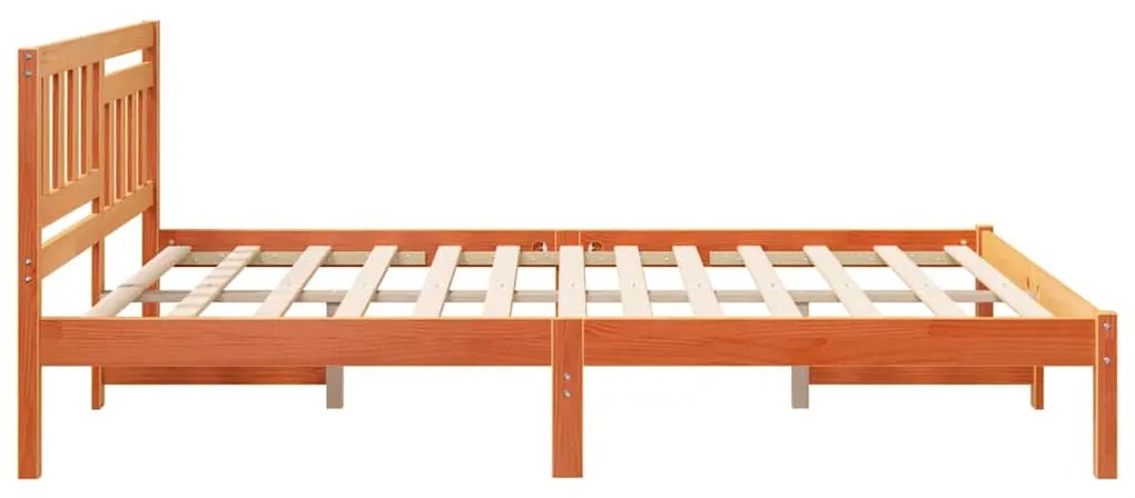 vidaXL Σκελετός Κρεβατιού Καφέ κεριού 160 x 200 cm Μασίφ ξύλο πεύκου