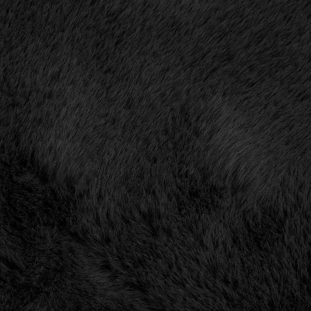 vidaXL Χαλιά Ψεύτικου Κουνελιού Olite Μαύρο 200 x 280 εκ. Πολυεστέρας