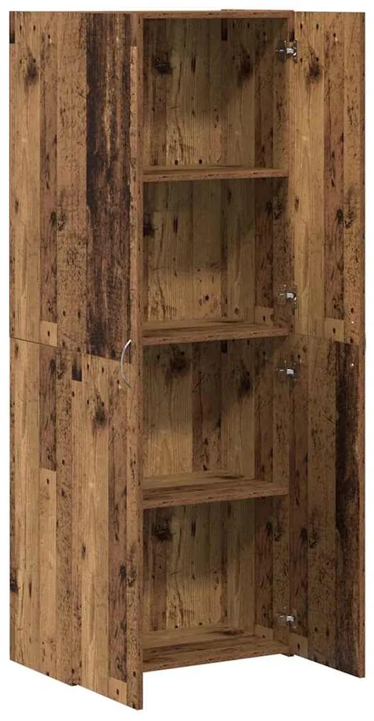 vidaXL Γραφείο Ντουλάπι με ράφι 2 pcs Παλαιό ξύλο 60 x 32 x 153