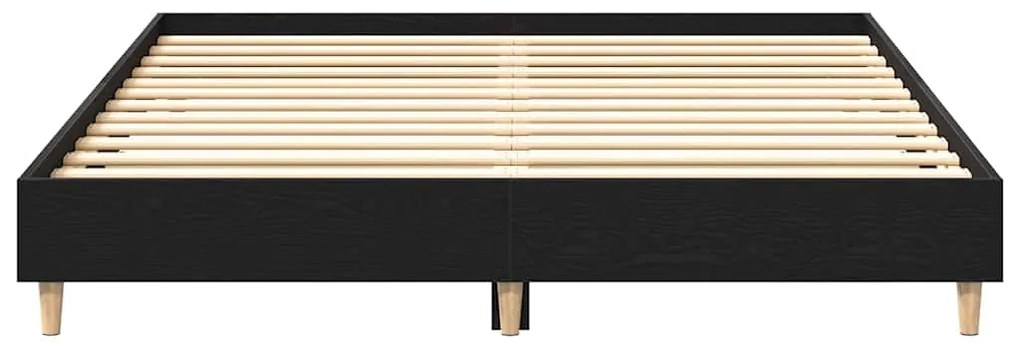 vidaXL Σκελετός Κρεβατιού Μαύρη Οξυά 150 x 200 cm Επεξεργασμένο ξύλο