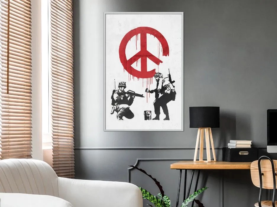 Αφίσα - Banksy: CND Soldiers II - 20x30 - Χρυσό - Με πασπαρτού