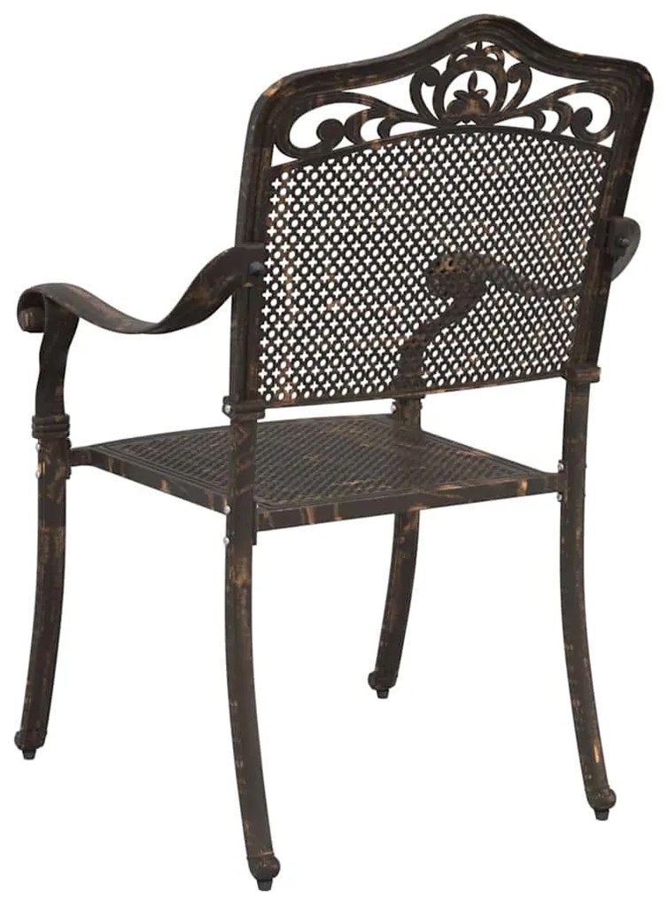 vidaXL Καρέκλα Κήπου 2 pcs Μπρονζέ 55 x 56.5 x 91εκ Αλουμίνιο