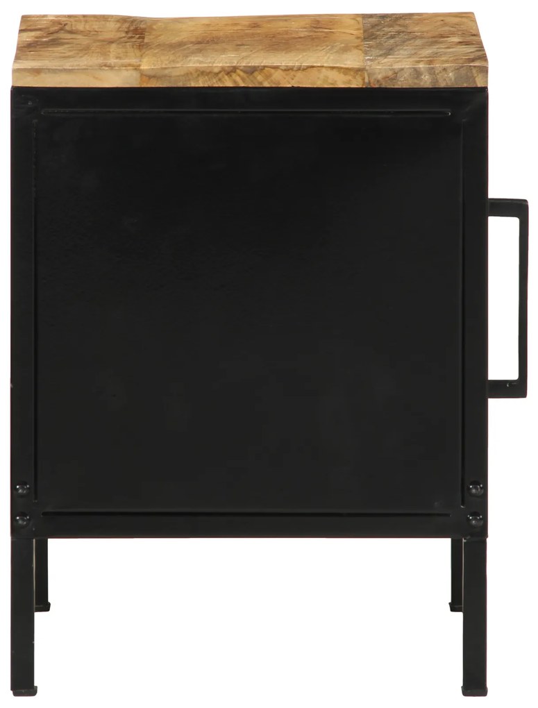vidaXL Κομοδίνο 30 x 30 x 40 εκ από Στερεό Ξύλο Rough Mango