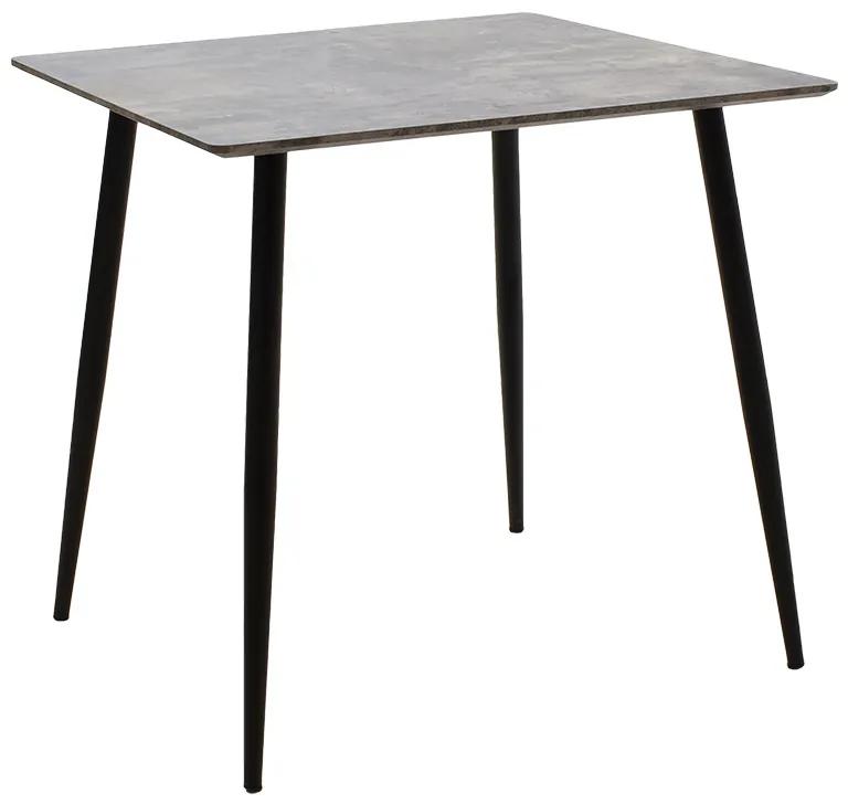 Τραπέζι Cuba pakoworld MDF γκρι cement-μαύρο 70x70x75εκ Model: 127-000136