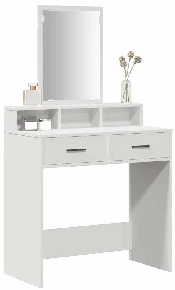 vidaXL Κομμό Υπνοδωματίου Λευκό 79 x 41 x 140 εκ. Επεξεργασμένο ξύλο