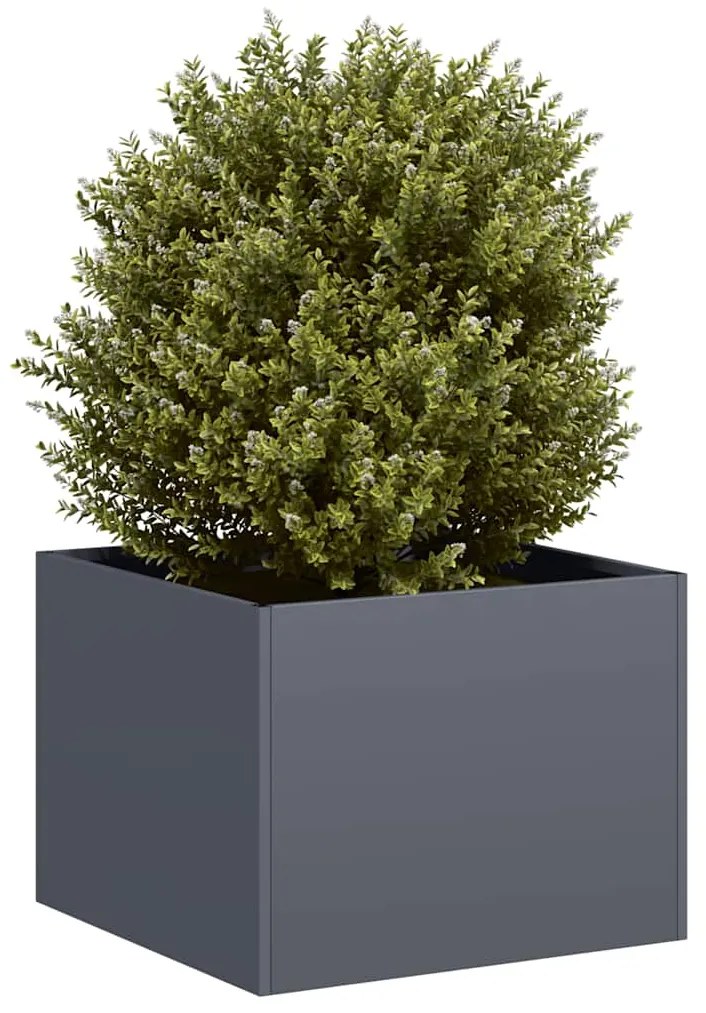 Ζαρντινιέρα Ανθρακί 40x40x30 εκ. από Χάλυβα