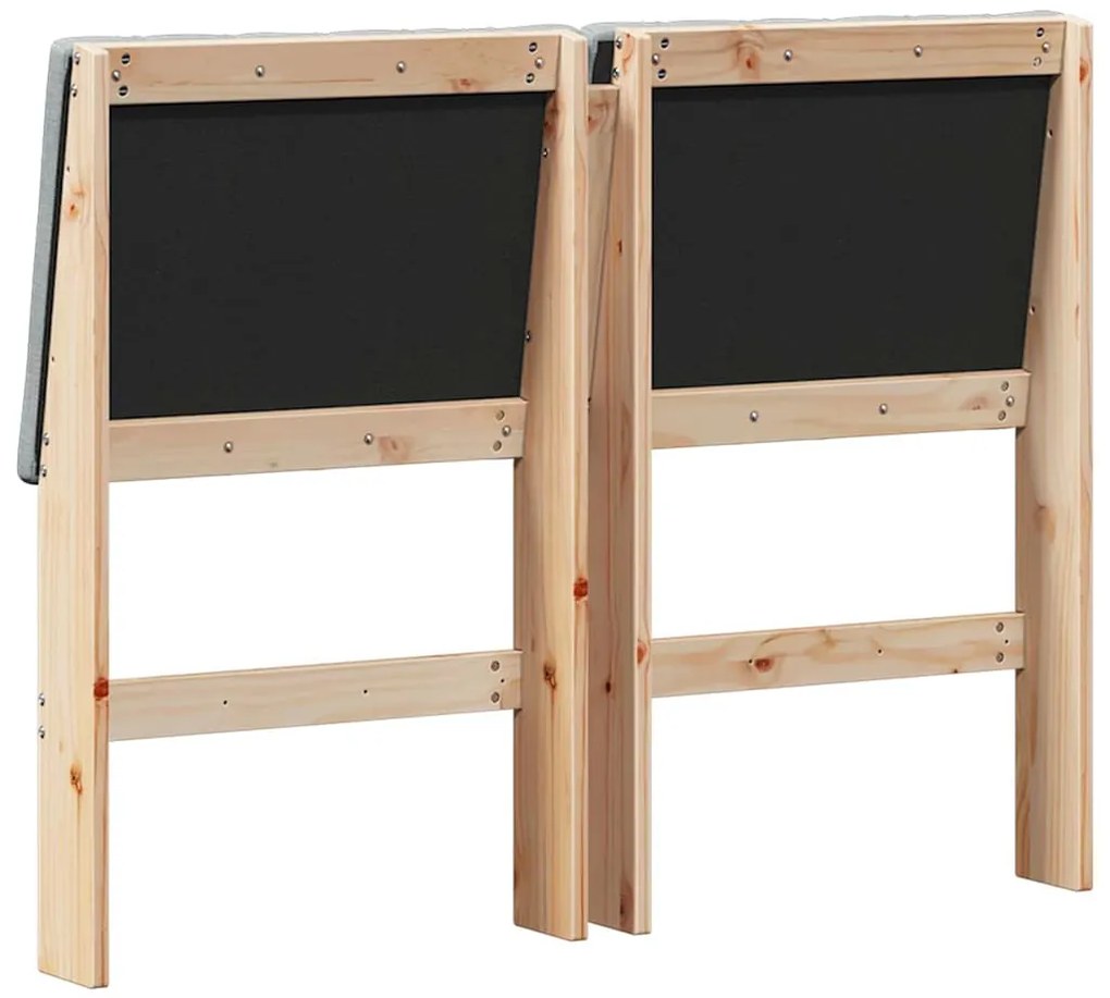 vidaXL Ταπετσαρισμένο κεφαλάρι Ανοιχτό γκρι 120 cm