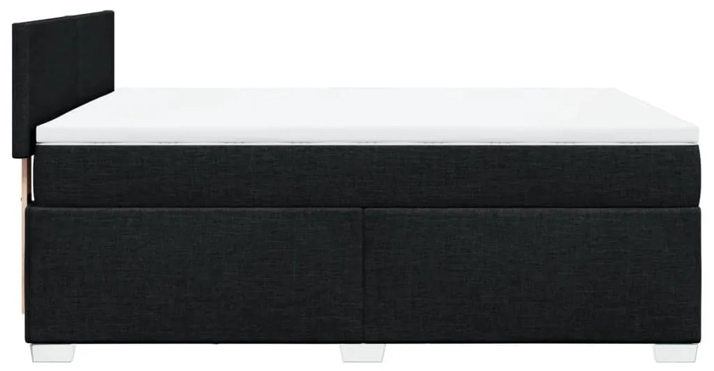 ΚΡΕΒΑΤΙ BOXSPRING ΜΕ ΣΤΡΩΜΑ ΜΑΥΡΟ 160X200 ΕΚ. ΥΦΑΣΜΑΤΙΝΟ 3288234