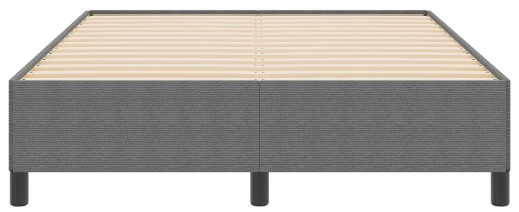 vidaXL Κρεβάτι Φωτεινό Γκρι 160x200 εκ από Ψαθωτό Υλικό