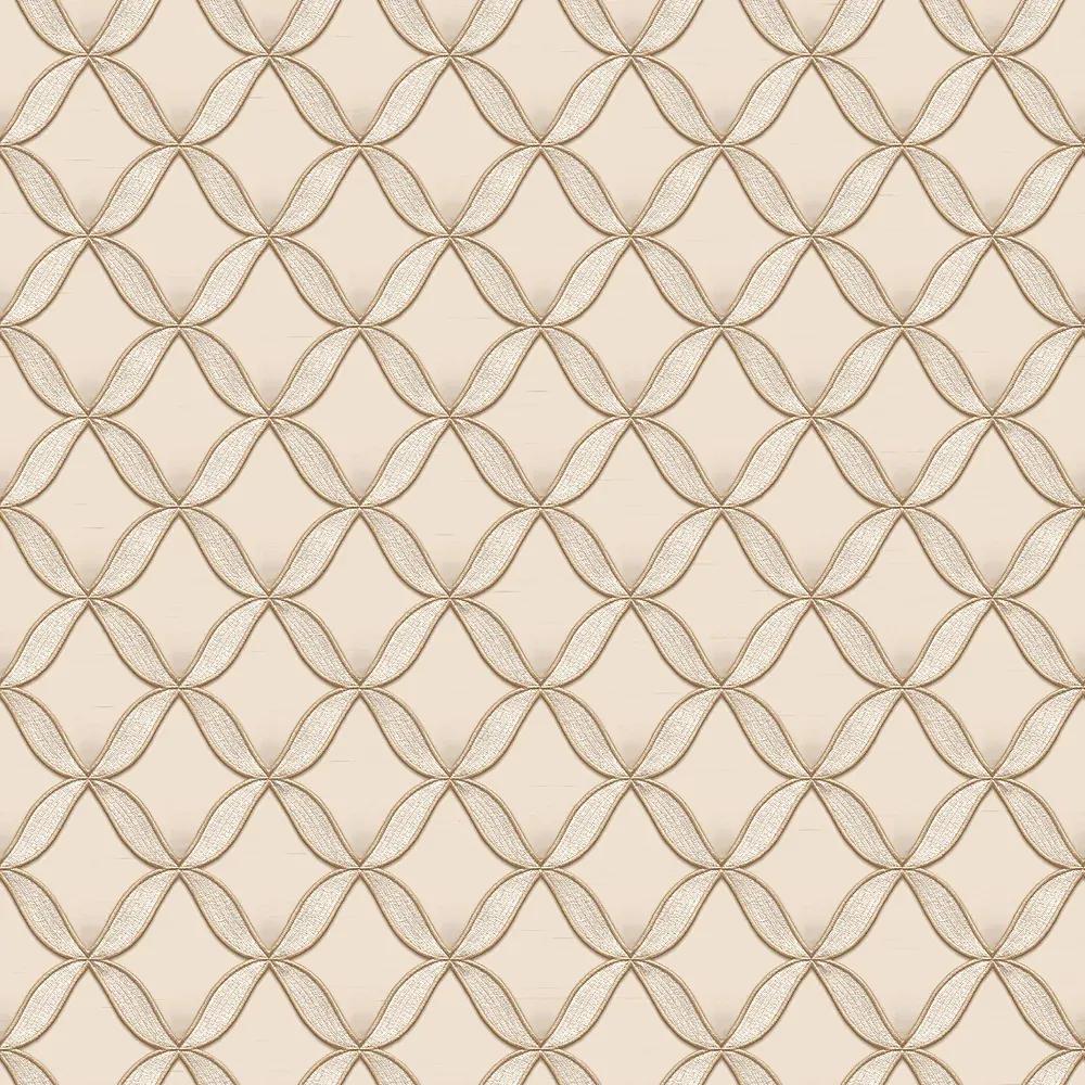 Ταπετσαρία τοίχου Fabric Touch Geometric Cream FT221222 53Χ1005
