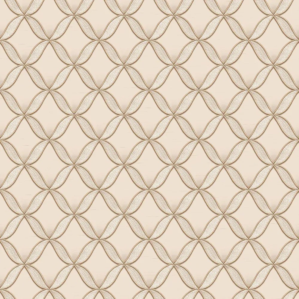 Ταπετσαρία τοίχου Fabric Touch Geometric Cream FT221222 53Χ1005