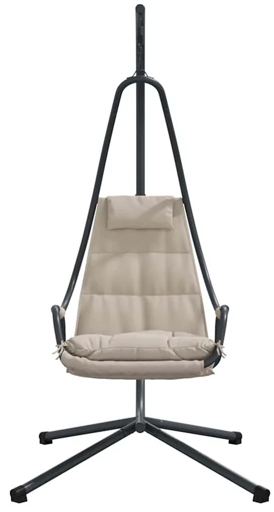 vidaXL Κρεμαστή καρέκλα αυγό Taupe 94 x 107 x 196.5 εκ. Ατσάλι