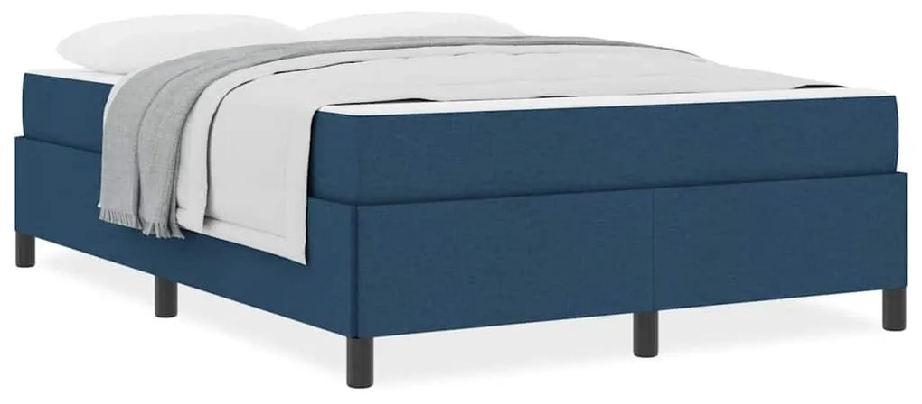 vidaXL Κρεβάτι με ελατήρια Μπλε, Μαύρο 140 x 190 cm