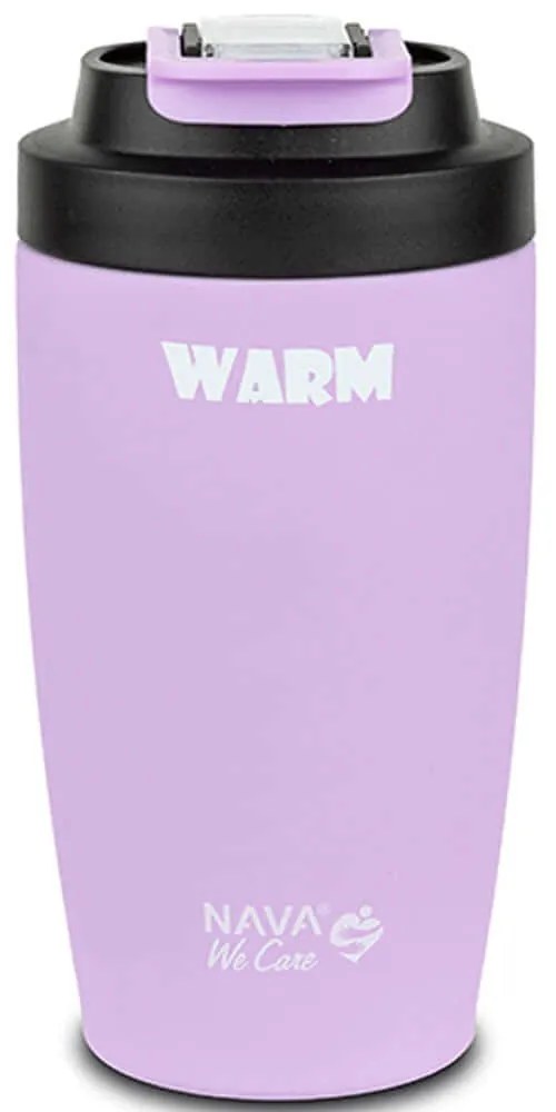 Ποτήρι - Θερμός Με Καλαμάκι We Care 10-110-031 Φ8,5x18,5cm 500ml Lilac Nava