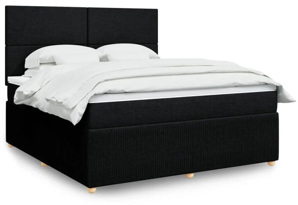 ΚΡΕΒΑΤΙ BOXSPRING ΜΕ ΣΤΡΩΜΑ ΜΑΥΡΟ 180X200 ΕΚ. ΥΦΑΣΜΑΤΙΝΟ 3294430