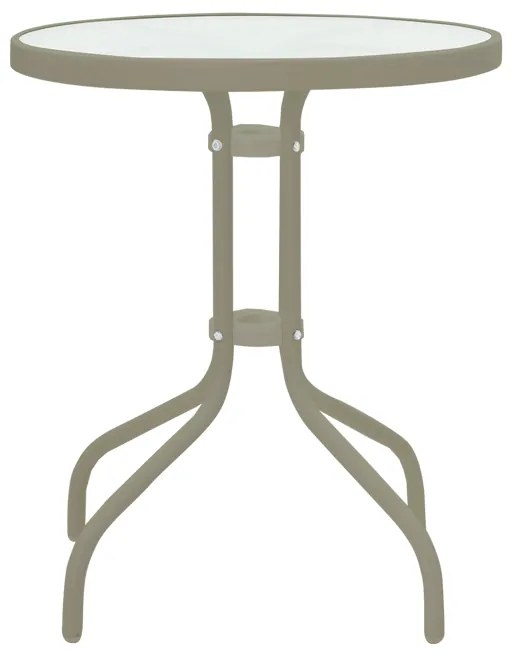 Τραπέζι Watson pakoworld μέταλλο σαμπανιζέ-γυαλί Φ60x70εκ