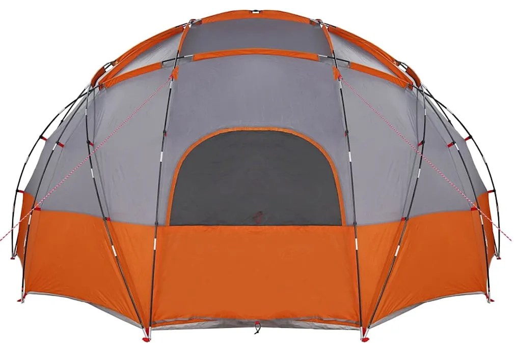 vidaXL Σκηνή Camping με στέγη Γκρι και πορτοκαλί 475 x 475 x 235 εκ.