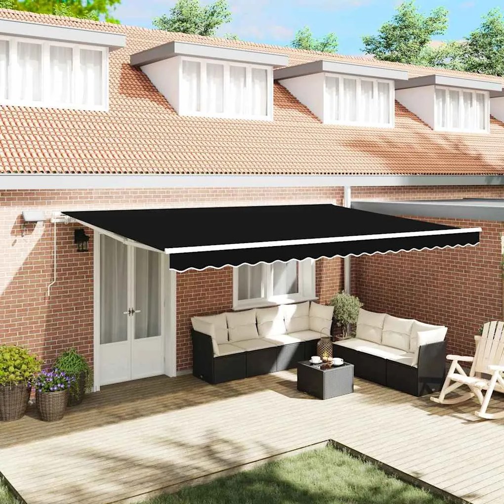 vidaXL Σκηνίτσα Αναδιπλούμενη with Χειροκίνητος 500 x 300 εκ Μαύρο