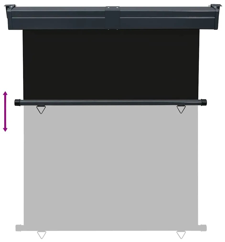 vidaXL Σκίαστρο Βεράντας Πλαϊνό Μαύρο 145 x 250 εκ.