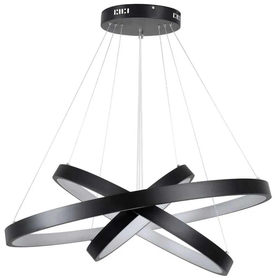 Φωτιστικό Οροφής Nemesis Trio 61170-DECO Led 120W Φ40x60x80cm Black GloboStar
