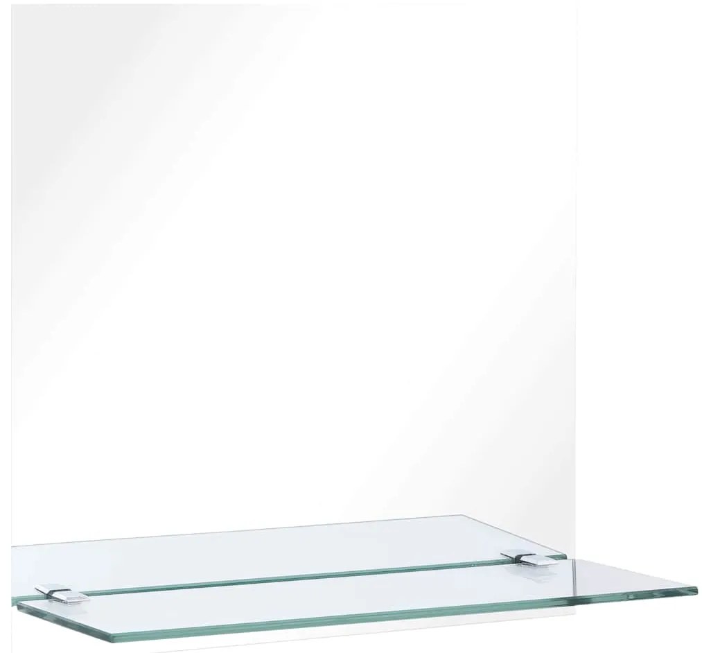 vidaXL Καθρέφτης Τοίχου με Ράφι 30 x 30 εκ. από Ψημένο Γυαλί