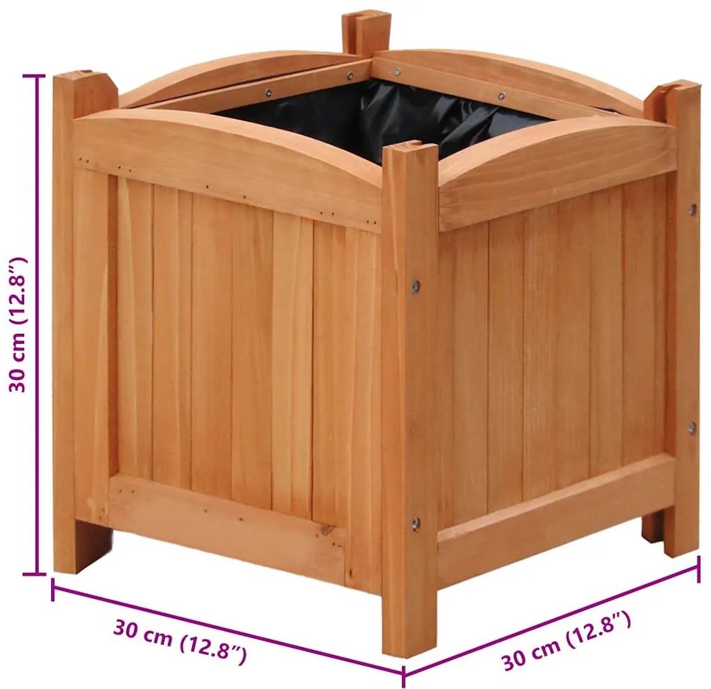 vidaXL Γλάστρες Υπερυψωμένες 4 τεμ. 30 x 30 x 30 εκ.