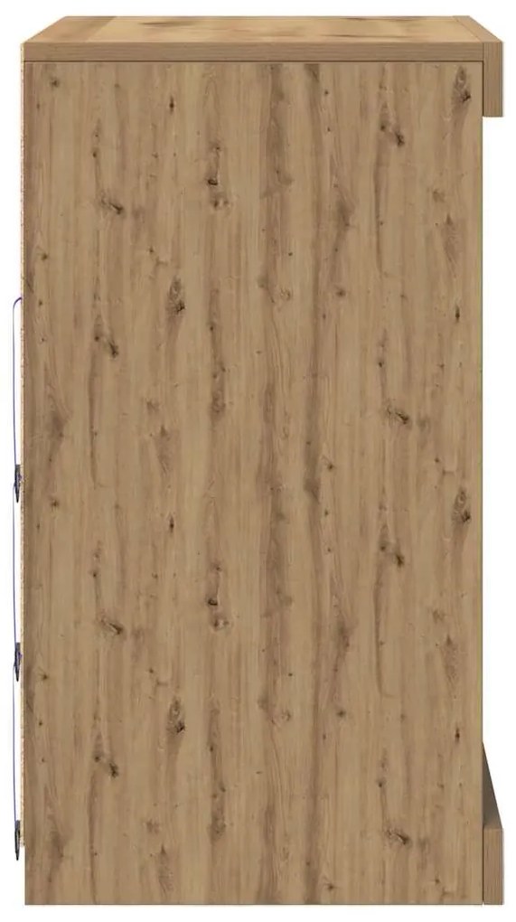 vidaXL Πλαϊνό γραφείο artisan δρυς 60.5 x 37 x 67 εκ