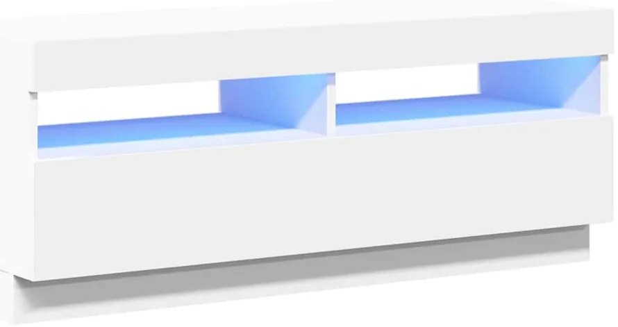 vidaXL Έπιπλο Τηλεόρασης με LED Λευκό 100 x 35 x 40 εκ.