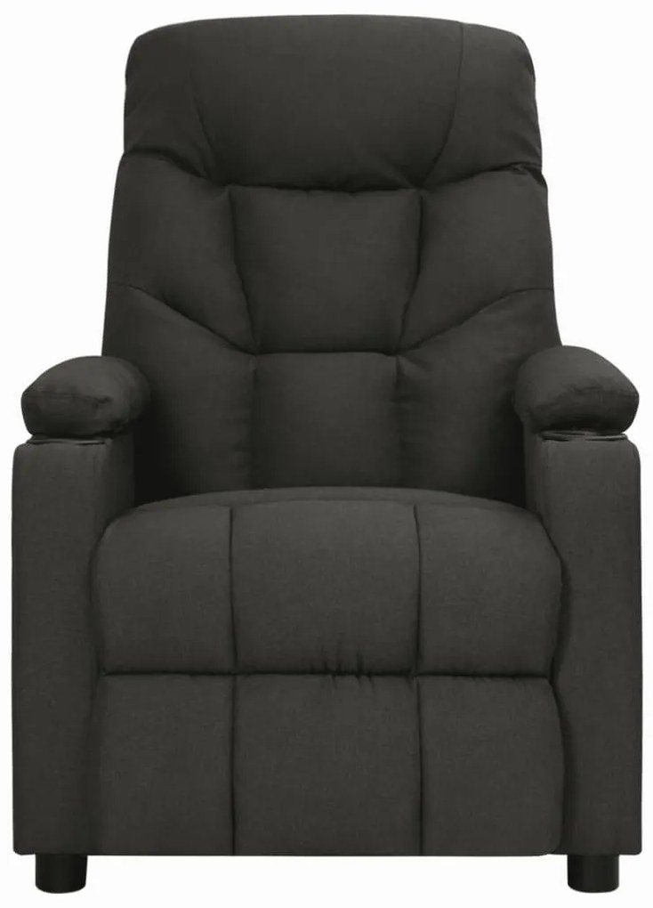 vidaXL Πολυθρόνα Ανακλινόμενη Μαύρη Υφασμάτινη